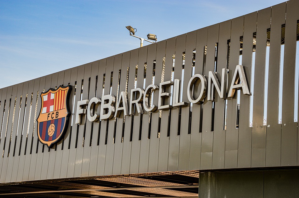 FC Barcelona stadium sign