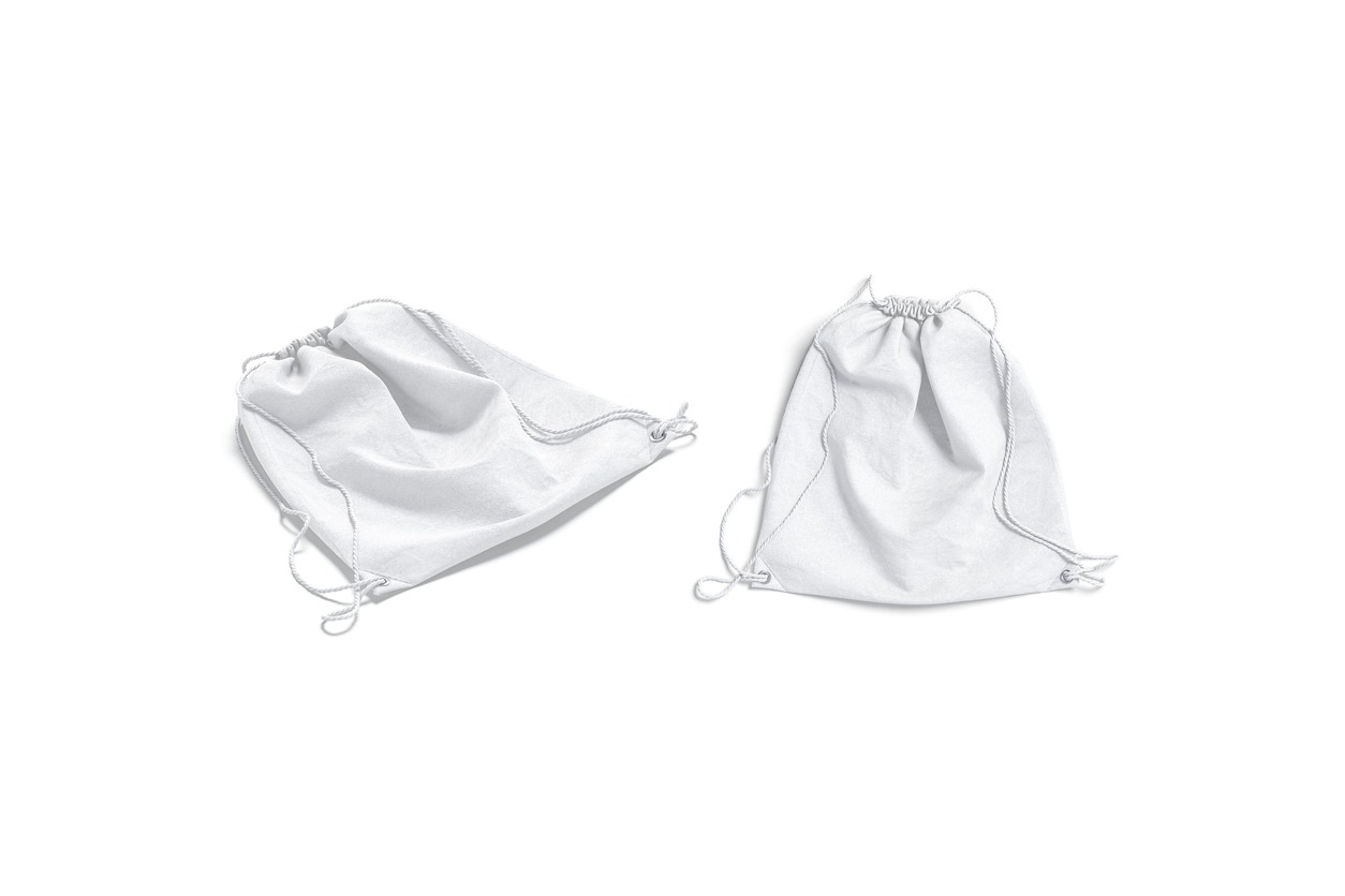 a simple white gym sack