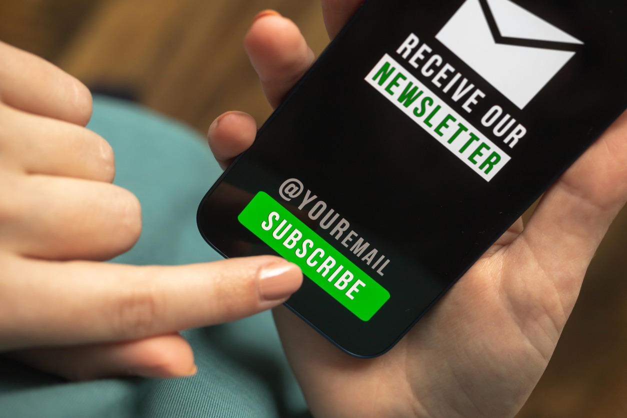 subscribing to a newsletter