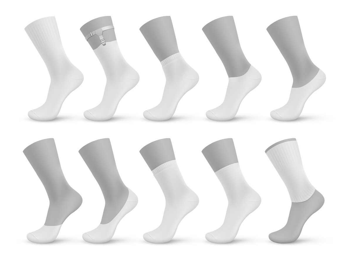 different lengths of socks