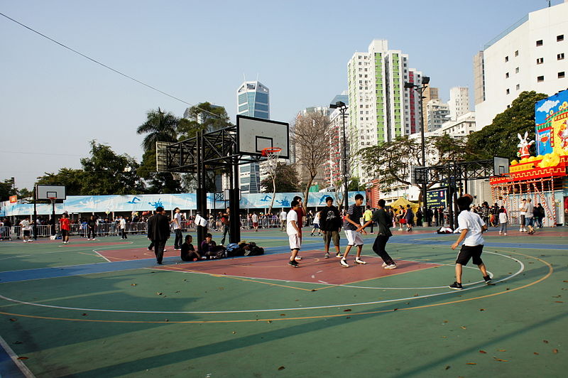 a basketball court in Hong Kong