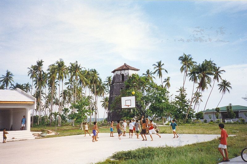 playing basketball outside in the Philippines