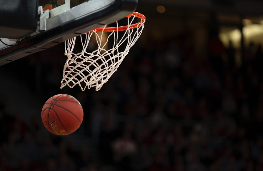 basketball shot through the net