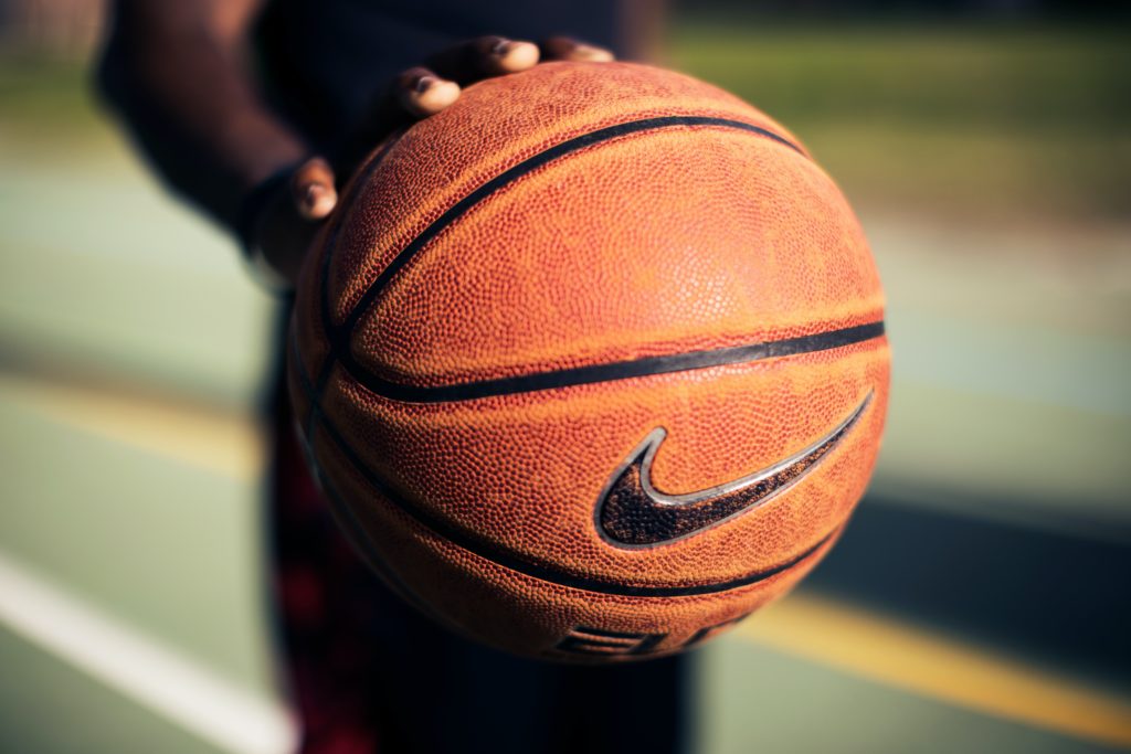 basketball with a Nike logo