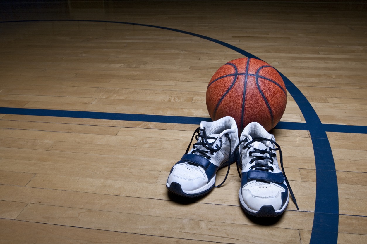 lightweight basketball shoes on the court
