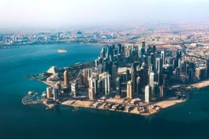 Aerial view of Doha. 