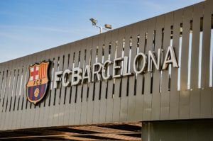 FC Barcelona stadium sign