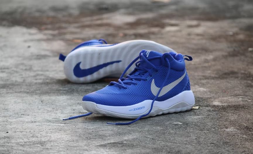 blue Nike basketball shoes