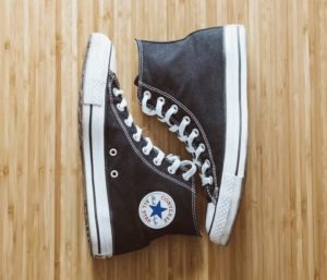 canvas of Chuck Taylor basketball shoes
