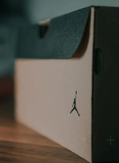 An Air Jordan shoe box