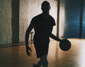 training with a basketball