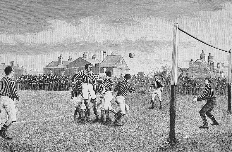 Representation of a football match from the book Athletics and football