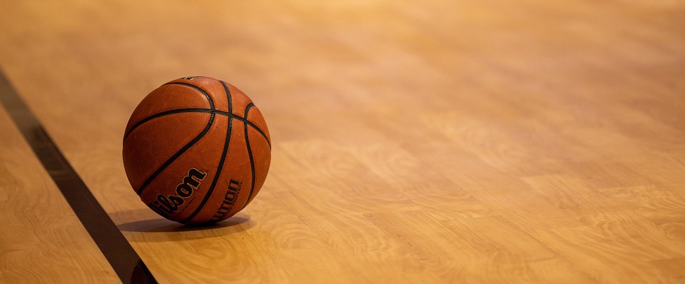basketball on a wooden floor